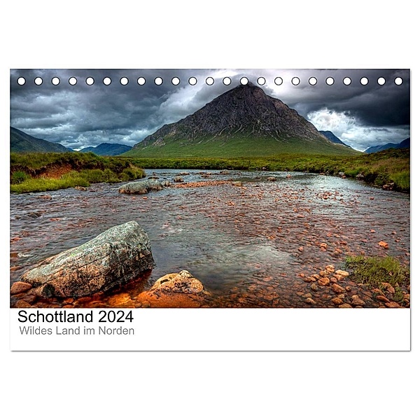 Schottland 2024 - Wildes Land im Norden (Tischkalender 2024 DIN A5 quer), CALVENDO Monatskalender, Kalender365.com