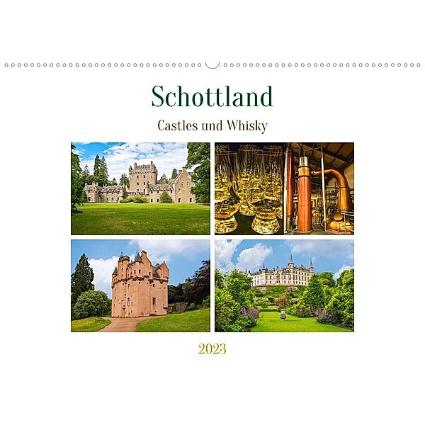 Schottland - Castles und Whisky (Wandkalender 2023 DIN A2 quer), Nina Schwarze