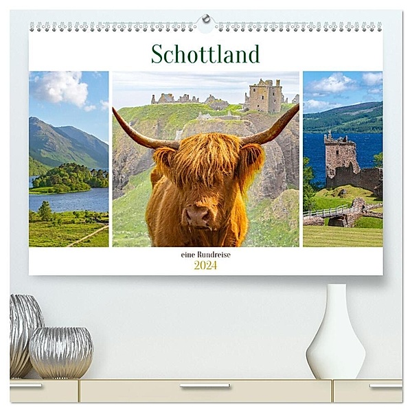 Schottland - eine Rundreise (hochwertiger Premium Wandkalender 2024 DIN A2 quer), Kunstdruck in Hochglanz, Nina Schwarze
