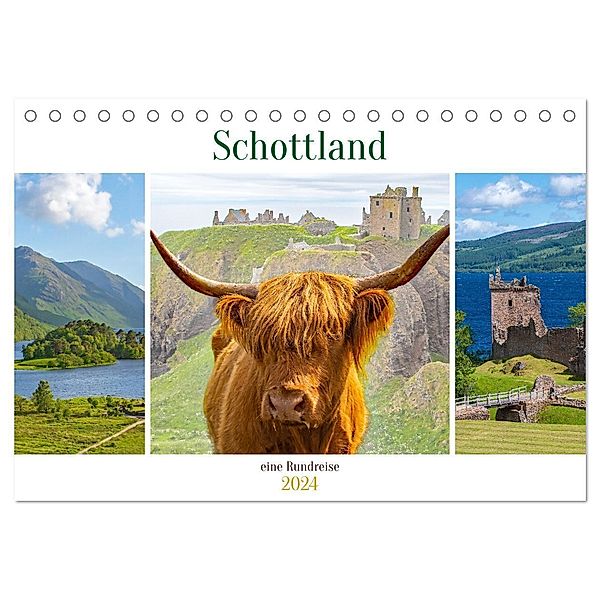 Schottland - eine Rundreise (Tischkalender 2024 DIN A5 quer), CALVENDO Monatskalender, Nina Schwarze