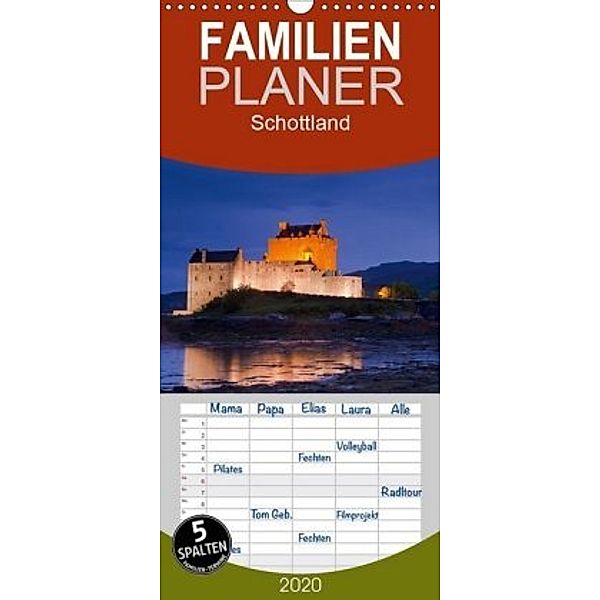 Schottland - Familienplaner hoch (Wandkalender 2020 , 21 cm x 45 cm, hoch), Jörg Dauerer