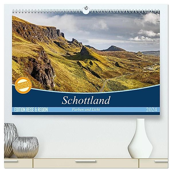 Schottland Farben und Licht (hochwertiger Premium Wandkalender 2024 DIN A2 quer), Kunstdruck in Hochglanz, Thomas Gerber