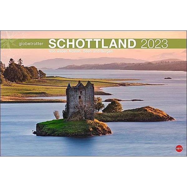 Schottland Globetrotter Kalender 2023. Wilde Küsten, Seen und Berge in einem Wandkalender XXL. Die raue Schönheit Schott