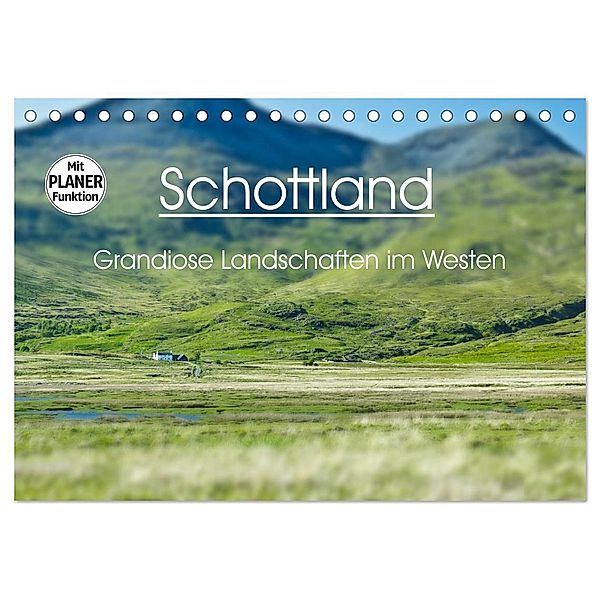 Schottland - grandiose Landschaften im Westen (Tischkalender 2024 DIN A5 quer), CALVENDO Monatskalender, Anja Schäfer