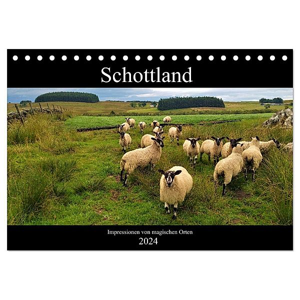 Schottland - Impressionen von magischen Orten (Tischkalender 2024 DIN A5 quer), CALVENDO Monatskalender, Monika Böhme-Garnweidner