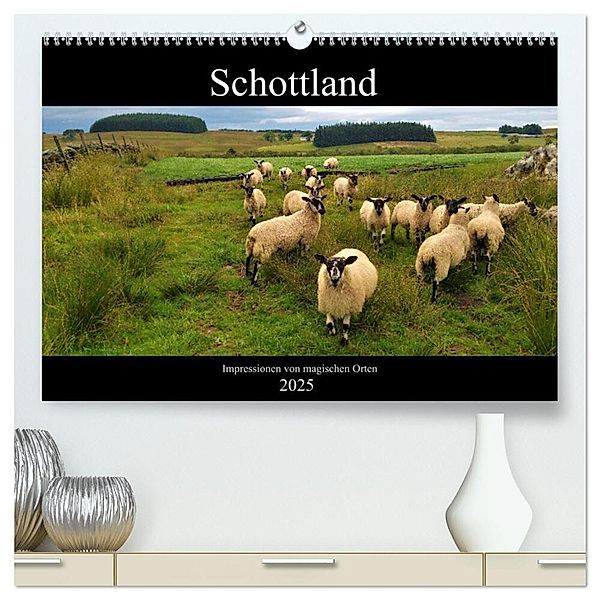 Schottland - Impressionen von magischen Orten (hochwertiger Premium Wandkalender 2025 DIN A2 quer), Kunstdruck in Hochglanz, Calvendo, Monika Böhme-Garnweidner