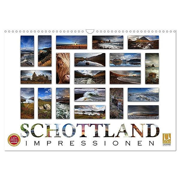 Schottland Impressionen (Wandkalender 2024 DIN A3 quer), CALVENDO Monatskalender, Martina Cross