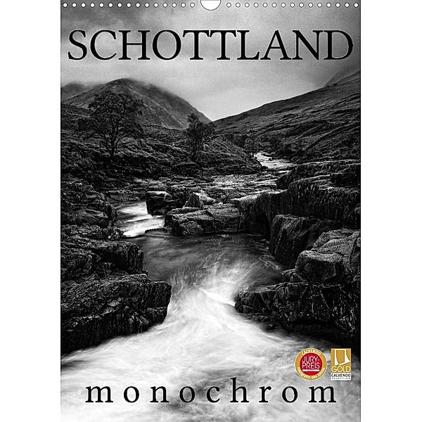 Schottland Monochrom (Wandkalender 2023 DIN A3 hoch), Martina Cross