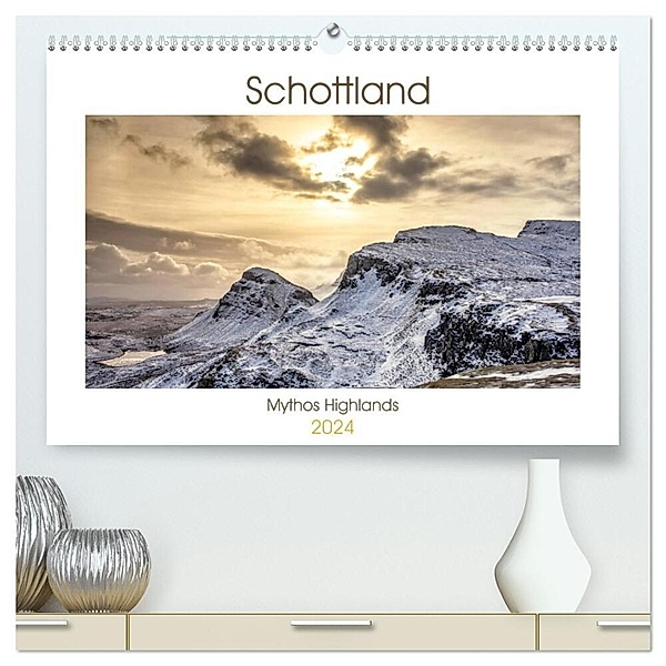 Schottland - Mythos Highlands (hochwertiger Premium Wandkalender 2024 DIN A2 quer), Kunstdruck in Hochglanz, Akrema-Photography