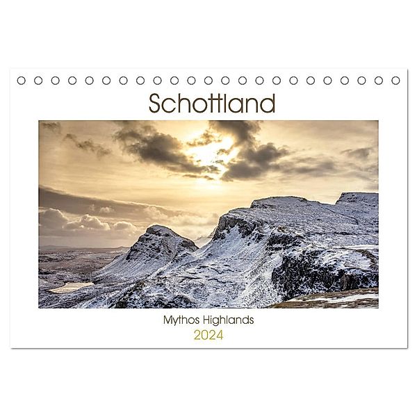 Schottland - Mythos Highlands (Tischkalender 2024 DIN A5 quer), CALVENDO Monatskalender, Akrema-Photography