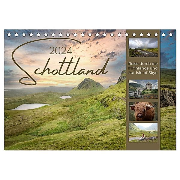 Schottland - Reise durch die Highlands und zur Isle of Skye (Tischkalender 2024 DIN A5 quer), CALVENDO Monatskalender, Alexa Gothe