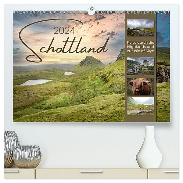 Schottland - Reise durch die Highlands und zur Isle of Skye (hochwertiger Premium Wandkalender 2024 DIN A2 quer), Kunstdruck in Hochglanz, Alexa Gothe