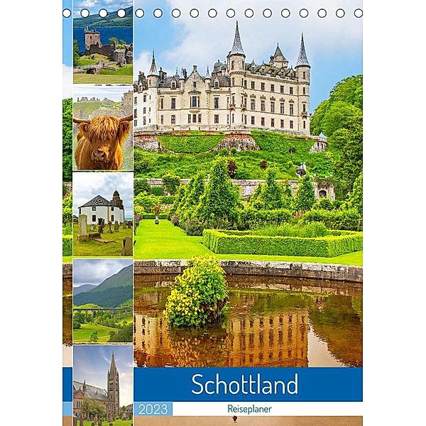 Schottland - Reiseplaner (Tischkalender 2023 DIN A5 hoch), Nina Schwarze