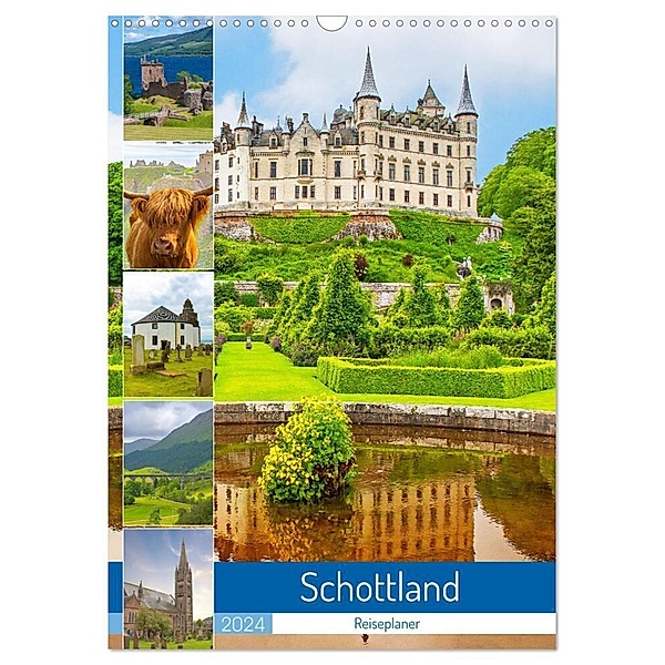 Schottland - Reiseplaner (Wandkalender 2024 DIN A3 hoch), CALVENDO Monatskalender, Nina Schwarze