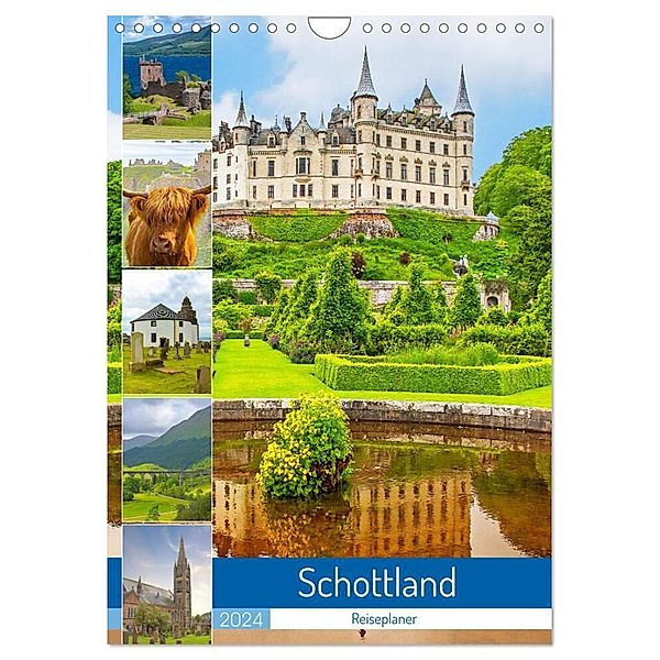 Schottland - Reiseplaner (Wandkalender 2024 DIN A4 hoch), CALVENDO Monatskalender, Nina Schwarze