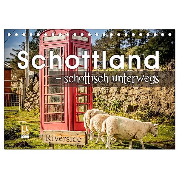 Schottland - schottisch unterwegs (Tischkalender 2024 DIN A5 quer), CALVENDO Monatskalender, Monika Schöb