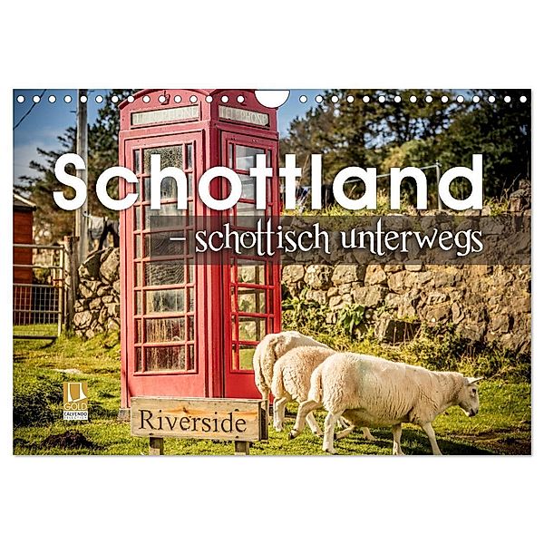 Schottland - schottisch unterwegs (Wandkalender 2024 DIN A4 quer), CALVENDO Monatskalender, Monika Schöb