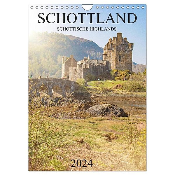 Schottland -Schottische Highlands (Wandkalender 2024 DIN A4 hoch), CALVENDO Monatskalender, pixs:sell
