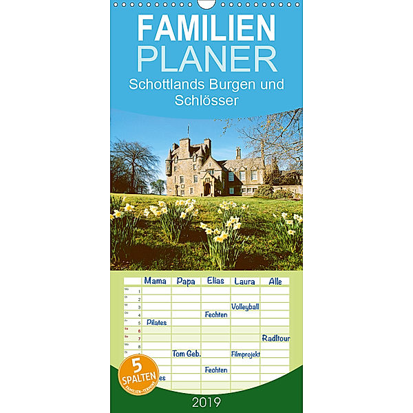Schottlands Burgen und Schlösser - Familienplaner hoch (Wandkalender 2019 , 21 cm x 45 cm, hoch)