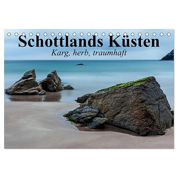 Schottlands Küsten. Karg, herb, traumhaft (Tischkalender 2025 DIN A5 quer), CALVENDO Monatskalender, Calvendo, Elisabeth Stanzer