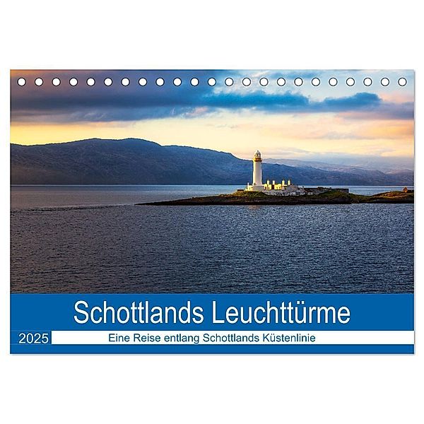Schottlands Leuchttürme (Tischkalender 2025 DIN A5 quer), CALVENDO Monatskalender, Calvendo, Reemt Peters-Hein