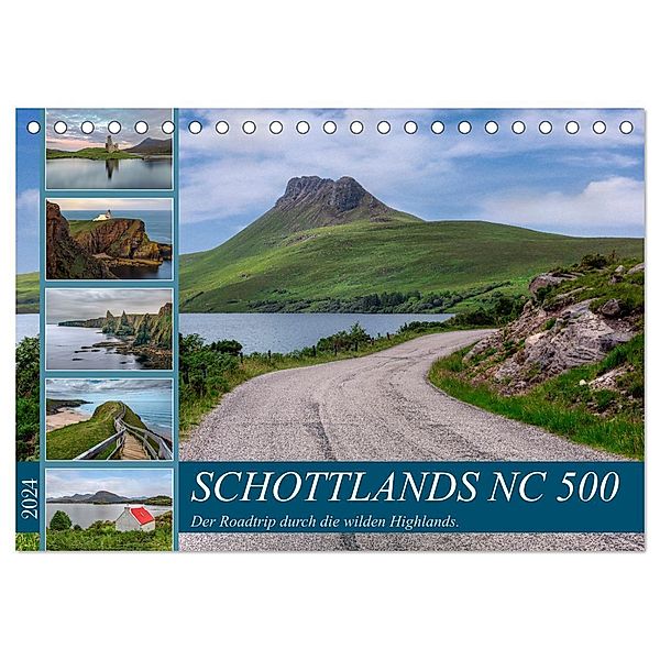 Schottlands NC 500, der Roadtrip durch die wilden Highlands. (Tischkalender 2024 DIN A5 quer), CALVENDO Monatskalender, Calvendo, Joana Kruse