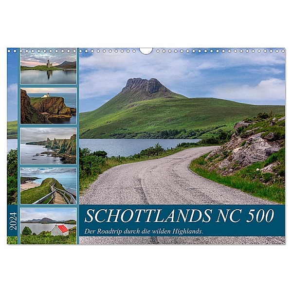 Schottlands NC 500, der Roadtrip durch die wilden Highlands. (Wandkalender 2024 DIN A3 quer), CALVENDO Monatskalender, Calvendo, Joana Kruse