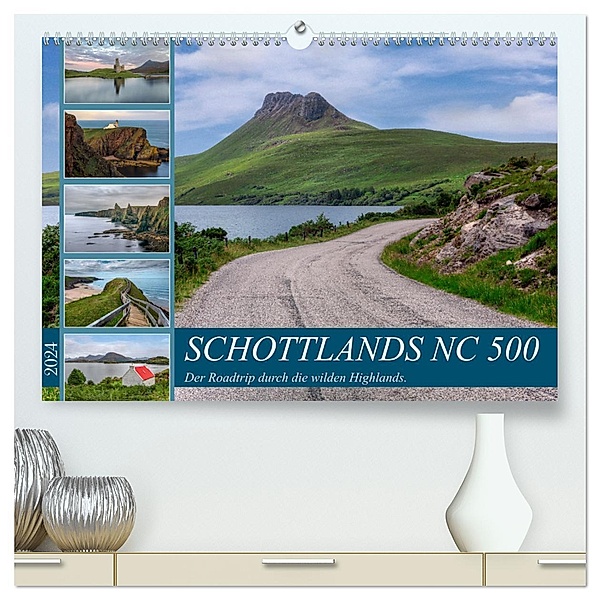 Schottlands NC 500, der Roadtrip durch die wilden Highlands. (hochwertiger Premium Wandkalender 2024 DIN A2 quer), Kunstdruck in Hochglanz, Calvendo, Joana Kruse