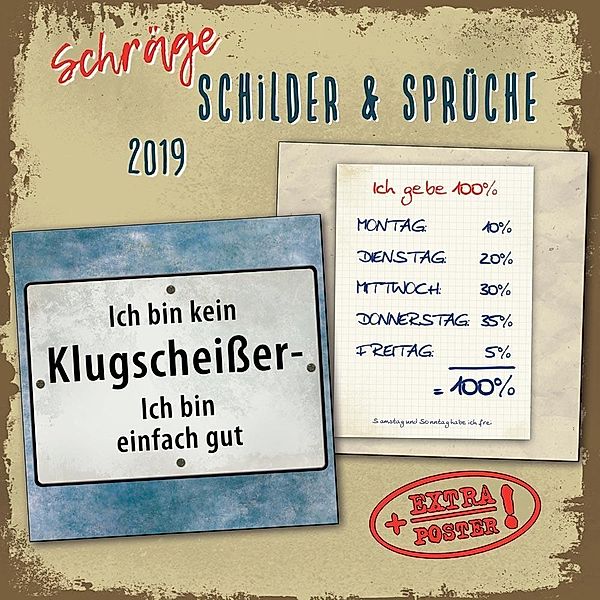 Schräge Schilder 2019