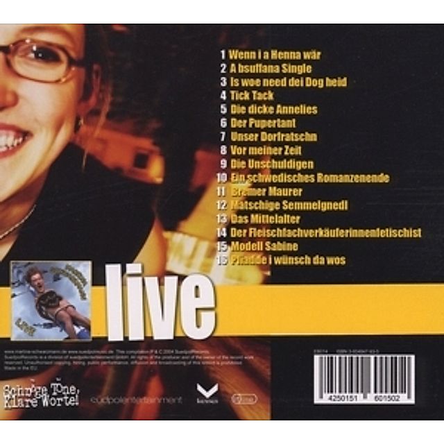 Schräge Töne, Klare Worte! - Live, 1 Audio-CD Hörbuch - Weltbild.de