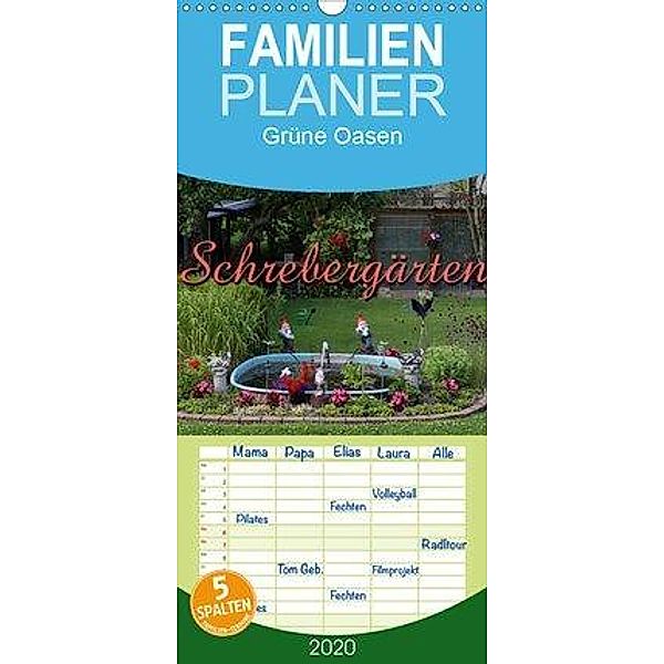 Schrebergärten - Familienplaner hoch (Wandkalender 2020 , 21 cm x 45 cm, hoch), Martina Berg