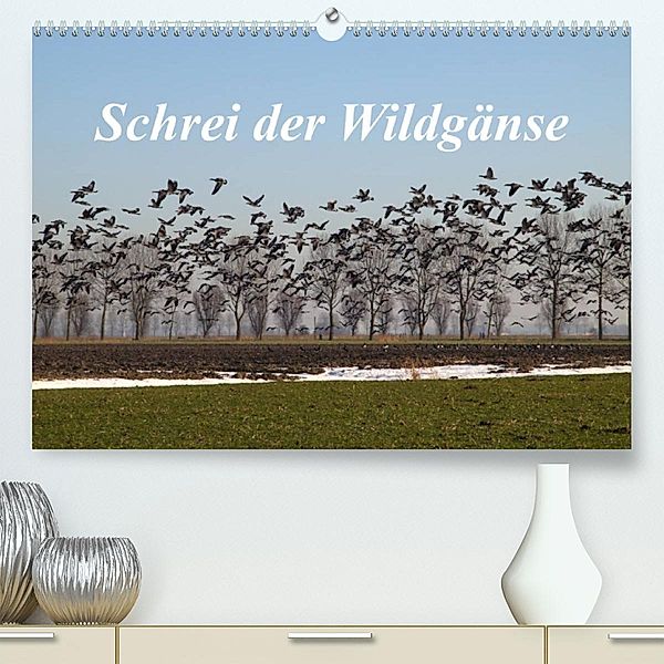 Schrei der Wildgänse (Premium, hochwertiger DIN A2 Wandkalender 2023, Kunstdruck in Hochglanz), rolf pötsch