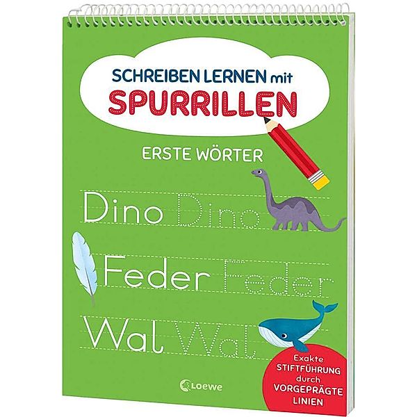 Schreiben lernen mit Spurrillen - Erste Wörter