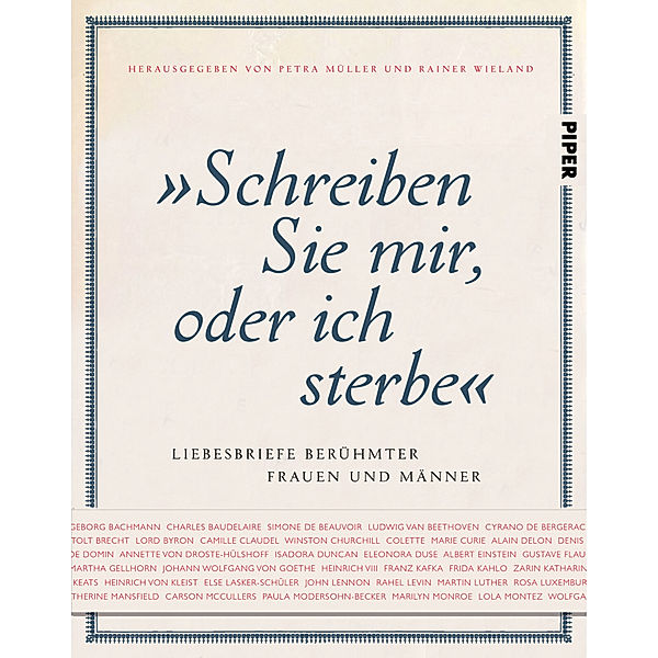 Schreiben Sie mir, oder ich sterbe, Rainer Wieland, Petra Müller