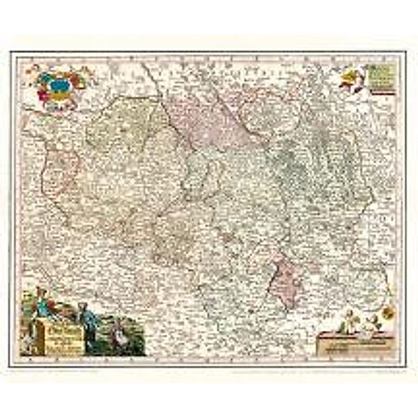 Schreiber, J: Historische Karte: Oberlausitz, 1727, Johann G. Schreiber