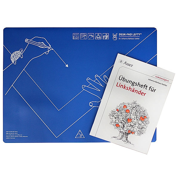 Schreibtisch-Auflage für Linkshänder DESK-PAD LEFTY®, mit Übungsheft, m. 1 Buch, Johanna Barbara Sattler