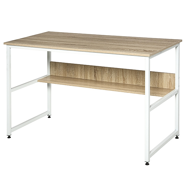 Schreibtisch mit großer Arbeitsfläche (Farbe: natur)
