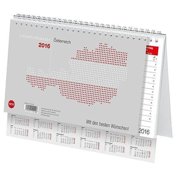 Schreibtischkalender Österreich groß 2016