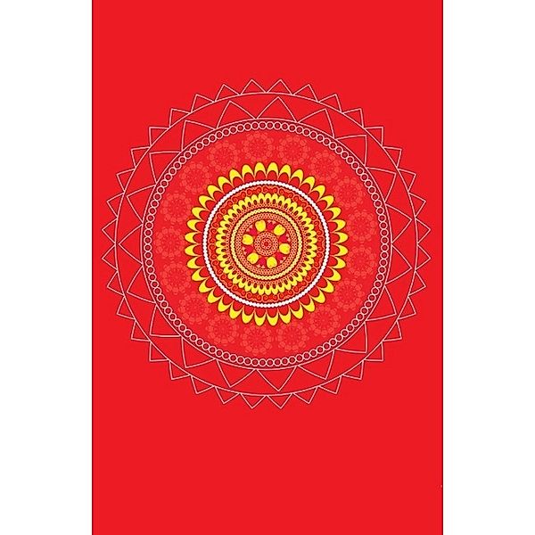 Schreibwandel Notizbuch gelb-rotes Mandala, Melina Lisann