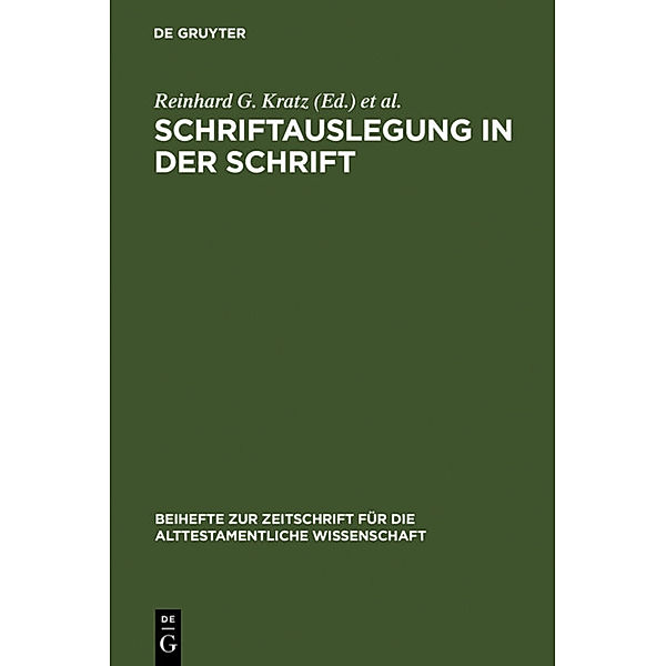 Schriftauslegung in der Schrift