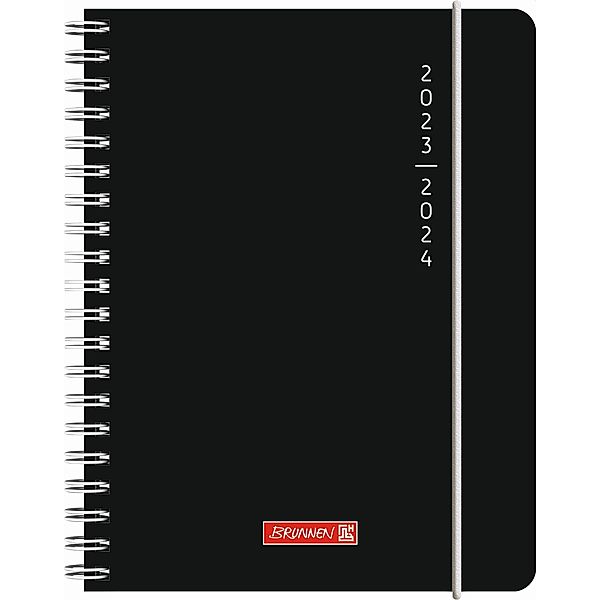 Schülerkalender 2023/2024 Plain Black, A6, PP-Einband