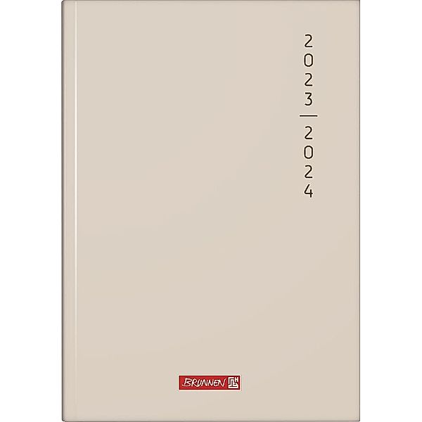 Schülerkalender 2023/2024 Plain Cream, A5, Hardcover-Einband