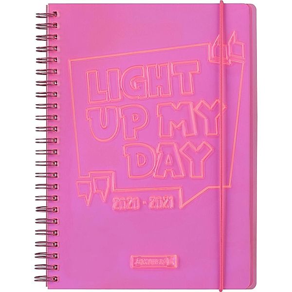 Schülerkalender Light Up, A5, 2020/2021, pink