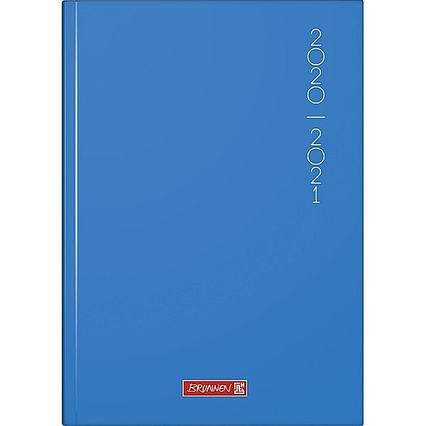 Schülerkalender Plain Blue, A5, 2020/2021, Hardcover-Einband wattiert