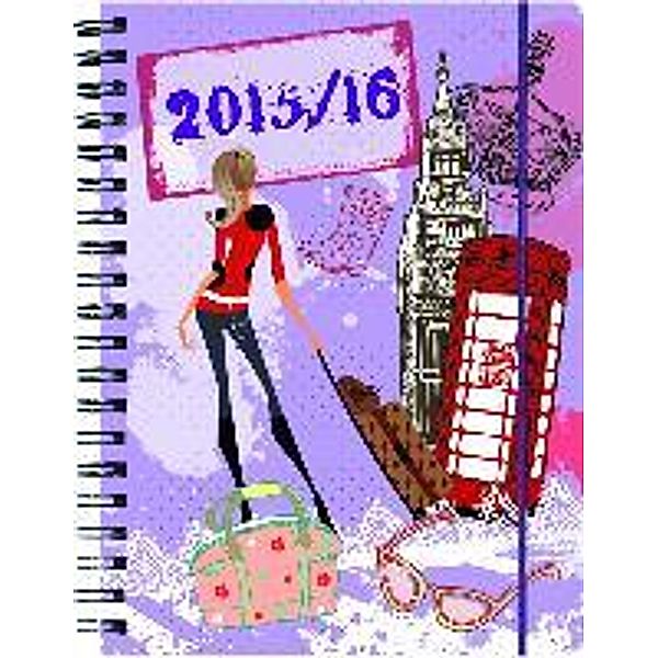 Schülerkalender Spiralb./ London Girl 2015/16