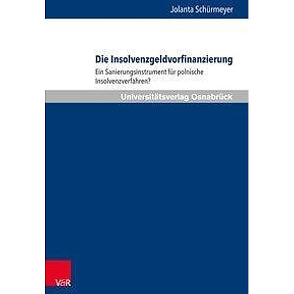 Schürmeyer, J: Insolvenzgeldvorfinanzierung, Jolanta Schürmeyer