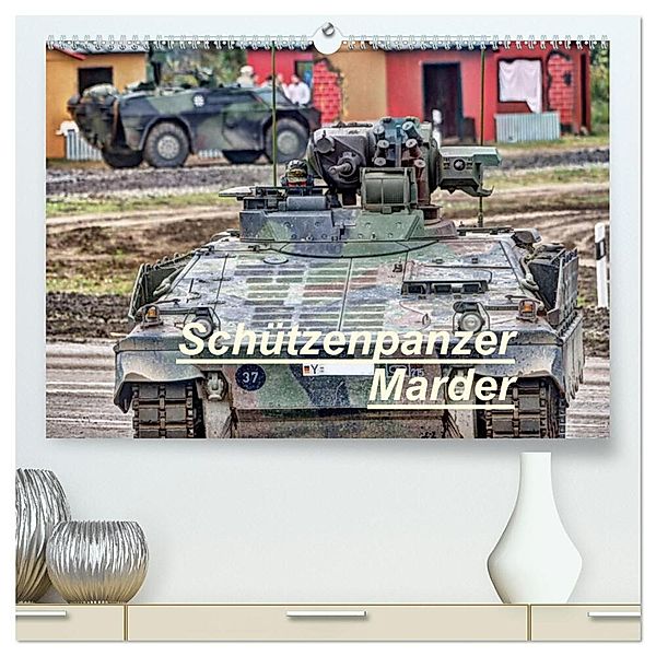 Schützenpanzer Marder (hochwertiger Premium Wandkalender 2024 DIN A2 quer), Kunstdruck in Hochglanz, Hoschie-Media