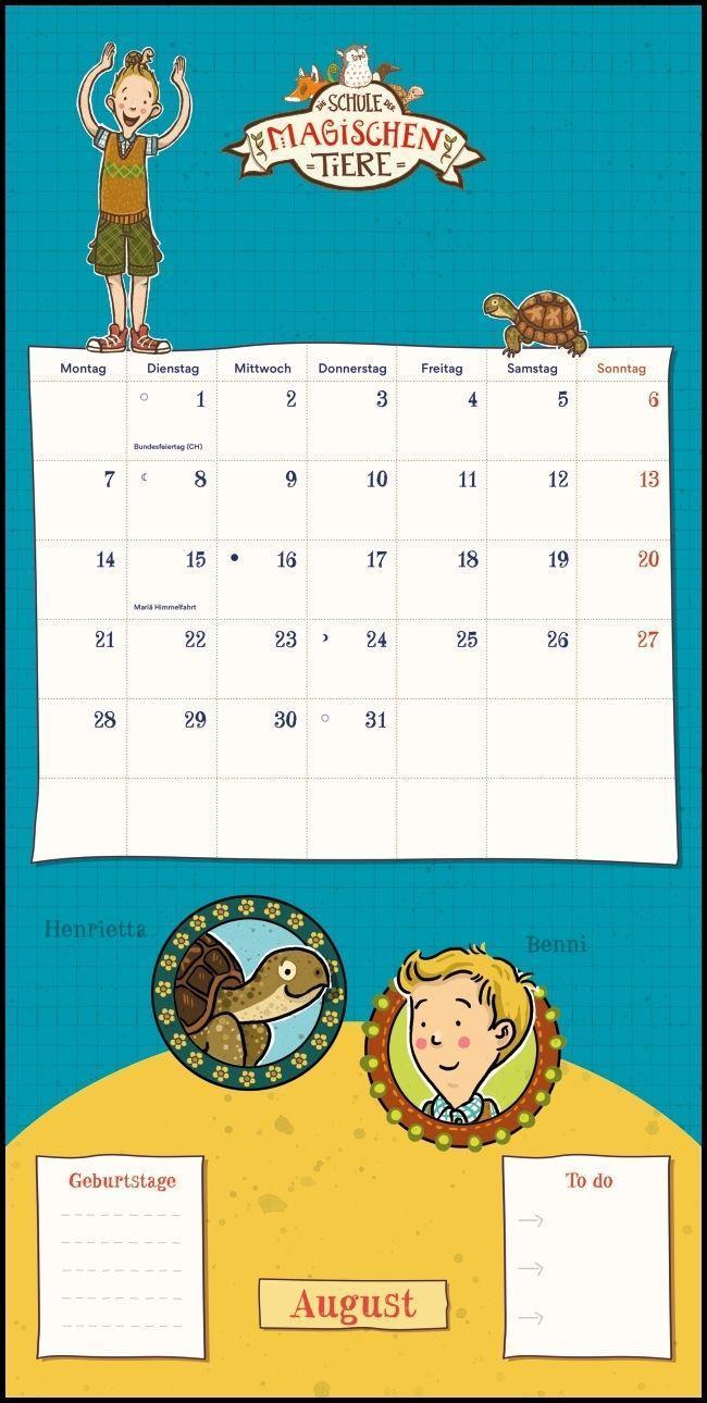 Schule der magischen Tiere 2023 - Broschürenkalender für Kinder - Format 30  x 30