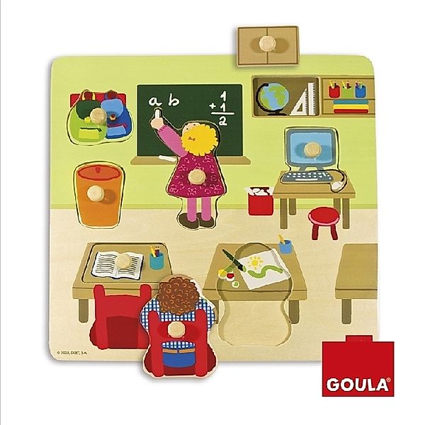 Jumbo Spiele, Goula Schule (Holzpuzzle)