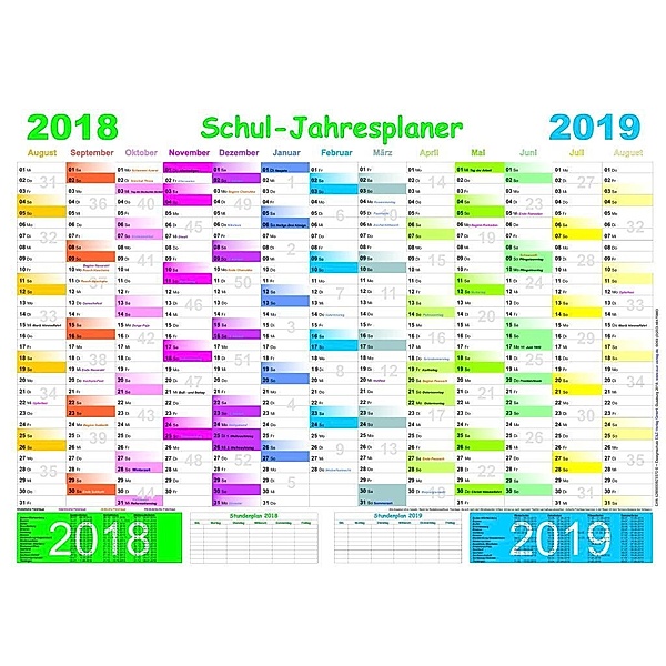 Schuljahresplaner 2018/2019